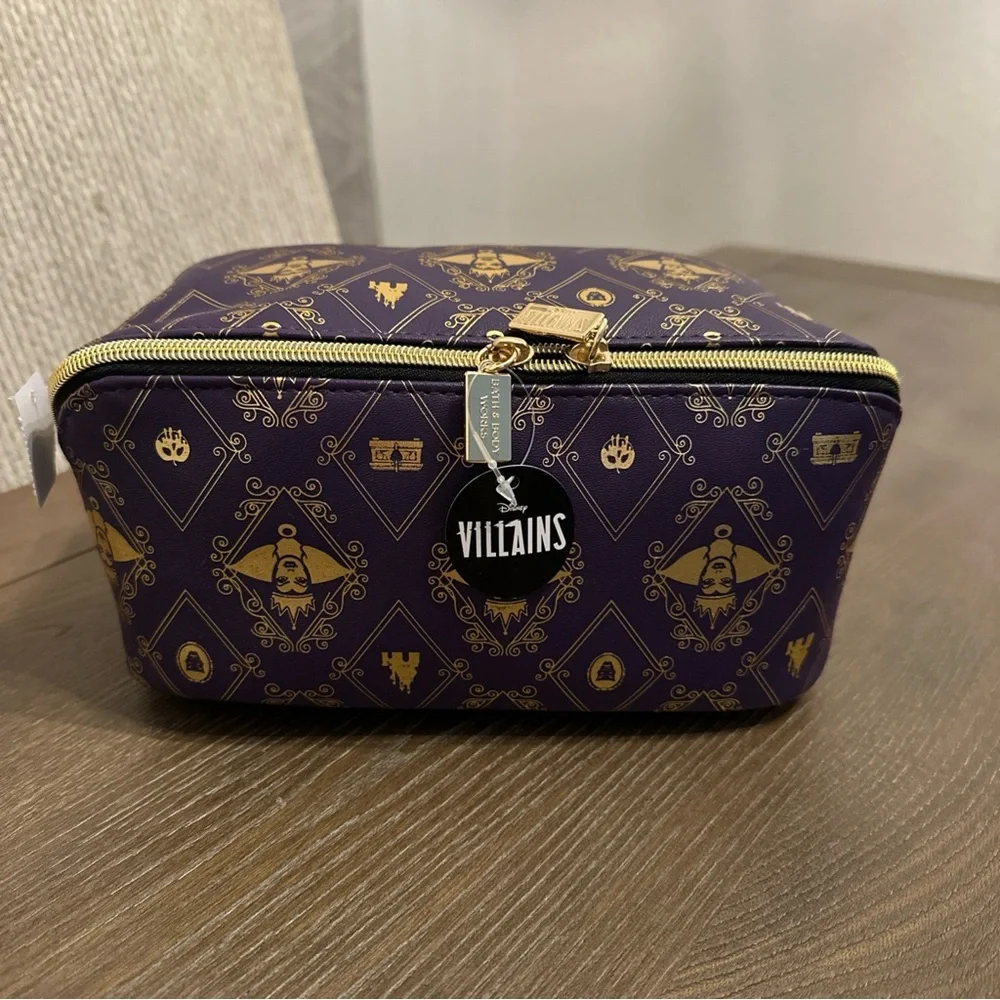 Bath &‎ Body Works Disney Villains Evil Queen Cosmetic Makeup Bag Purple & Gold
